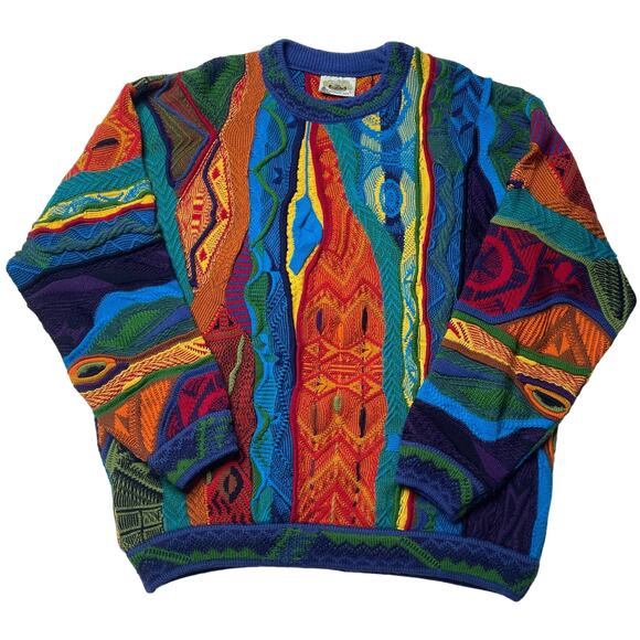 aklanda Other - Vintage Aklanda Multicolor Crewneck Knit Sweater Size Large Wool Chunky Warm